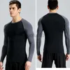 T-shirts pour hommes Fitness Shirt Hommes T-Shirt Sport Compression À Manches Longues Serré Bodybuilding T-shirt Running Bodybuilder Gym Vêtements Hommes À Séchage Rapide J230531