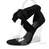 Seksowne okłady na kostkę czysty obcasy moda luksusowe designerskie buty dla kobiet gladiator sandały sandały dla kobiet platforma kliny obcasy sandały