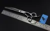 Verktyg Professional Pet Grooming Scissors 7,5 tum krökad fiskben tunnare sax Chunkers sax för hundskötsel