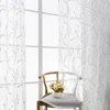 Curtain Leaves Sheer Curtains Tulle For Living Room Bedroom Kitchen Embroidery Voile Drapes Home Decor Window Treatment