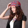 Ball Caps Women Ethnic Vintage Embroidery Flowers Bandanas Turban Print Hat Wool Baseball Unstructured Men