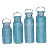 Garrafas de água Bling Diamond Thermos Portátil Glitter Garrafa Crossbody Aço Inoxidável Balão Térmico 350Ml 500Ml 750Ml 221018 Drop De Dhrpc