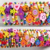 60pcs Kids Girls Wood Bracelets الأطفال معصمين 12 تصميمًا