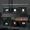 Controle Terow Switch Gigabit Poe Smart Ethernet 100/1000 Mbps 18 portas com energia interna 52V para câmeras IP Monitor de segurança Intelbras