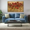 Handgeschilderde abstracte bloem canvas kunst impressionistische zonneschijn bloemen Willem Haenraets kunstwerk voor restaurant wand decor