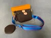 Designer plånböcker Kvalitet Tredelar Multi Pochette Accessoires Handväska Mini Löstagbar runda zip-myntväska väska