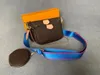 Portafogli firmati Borsa per accessori multi pochette in tre pezzi di qualità Mini borsa portamonete con cerniera rotonda staccabile