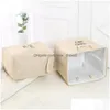 Paniers De Rangement Boîte À Linge Étanche Pliant Portable Coton Linge Pliable Sac Tissu Jouet Snack Dh06561 Drop Delivery Home Garden Dh4U3