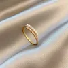 2023 Cheap 18k Gold Plated Jewelry Punk Finger Geometric Twisted Wide Band Open Adjustable Rings For Women Bijoux Femme Gifts