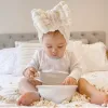 Nouveau printemps été infantile bébé bulle grand nœud pulls chapeau enfants filles pop-corn indien Turban casquettes couleur unie chapeaux