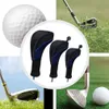 Inne produkty golfowe 3PCS Club Head Covers Driver Długie wymienne 1 3 5 7 Hybrydowe okładki Fairway Putter Cover 230530