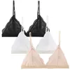 Bustiers Corsets 3pc Femmes Soutiens-Gorge Sexy Couleur Unie Dentelle Sans Anneau En Acier Triangle Coupe Sous-Vêtements Beauté Dos Enveloppé Poitrine Confortable Soutien-Gorge