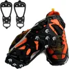 Camp Furniture Ice Cleats Anti Slip Crampons 8 Rostfritt stål Spikar Grips för män Kvinnor Skor Stövlar Silikontraktio