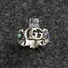 20% korting op 2023 Nieuwe designer sieraden armband ketting Flower Ring Sterling 925 Turquoise Daisy patroon ins damesring
