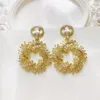 Boucles d'oreilles à tige 925 pour femme mode coréenne Micro incrusté élégant cerceau Zircon Unique personnalité fête accessoires quotidiens