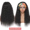 human virgin hair straight body water wave deep jerry kinky curly full machine headband wig none lace for black women219S