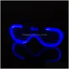 Otro Evento Suministros para fiestas Flash Animando Gafas Persianas Luz fría Plástico Led Luminoso Vacaciones Decorativas Favores Vt1497 Drop Del Dh7Dk