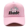 Casquette de Baseball en maille verte pour hommes et femmes, broderie unisexe, collections Rhude, chapeau de camion décontracté, Bonnet Rhude réglable