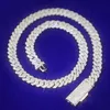 Cubaanse ketting passeren diamant test 8-14mm breed GRA Moissanite diamant 18k goud Sterling Zilver Cubaanse schakelketting voor mannen Hip Hop ketting