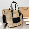 Borse per la spesa in tessuto Borsa tote con lettera C Borse estive Borse da donna in paglia intrecciata con cestini per verdure Borsa stilista Borsa di lusso di grande capacità Borsa da spiaggia casual