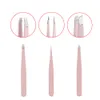 Tools 3Pcs Professional Eyebrow Tweezers Stainless Steel Point Tip/Slant Tip/Flat Tip Hair Removal Makeup Tool Kit