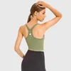 LL Women Yoga I-Back Bra Crop Top Bodycon Tank for Sports Bras Girl High Complastic Sport Tank Racerback Vest Gym S2081