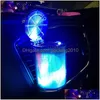 Ashtrays Universal Car Ashtray With Led Lights Creative Personality Covered Inside Multifunction Supplies Drop Delivery Home Garden Dht7B
