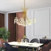 Hanglampen Moderne LED Boomtak Kroonluchter Verlichting Nordic Restaurant Paardenbloem Armaturen Eetkamer Kristallen Hanglampen