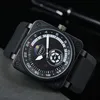 BR18 Mechanical Sports BR Men039s Watch ROSS Watch Waterproof World Time All hands can be operated Personalized square metal dial