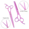 الأدوات الأرجواني التنين 7.0 "Pink Professional Pets Dogs Grooming Curved Scissors Kit Haircut Shears مجموعة اليابان 440C الحيوانات Tesoura B0036B