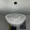 Kroonluiers LAMP LED LICHT Moderne luxe kristallen kroonluchter voor eetkamer decor Creative Round Hangende Luster slaapkamer armaturen