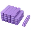 Verktyg 100st Lime A Ongle Professional Mini Nail File Sponge 100/180 Nail Art Buffer Block Purple Sponge Sanding Manicure Beauty Tools