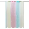 Curtain Curtains For Living Room Kids Girls Bedroom Decoration Ring Type Free Of Punch Gauze Hollow Out Stars Full Sunshade 134x213cm