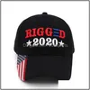 Partyhüte Trump 2024 Cap 20 Was Rigged bestickte Baseballmütze mit verstellbarem Riemen 9 Designs Drop Delivery Home Garden Festlich S Dhbwj