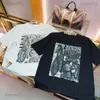 Tasarımcı Lüks Klasik Hermness Gömlek Yüksek kaliteli Warhorse H Baskı Siyah ve Beyaz Saf Pamuklu Büyük Boy Tişört Yaz Erkek Kadın Moda Trendi Hess T Shirt