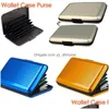 Business Card Files Pocket Id Credit Cards Wallet Holder Case Box Aluminum Metal Waterproof Package Bank Holders Vt0203 Drop Deliver Dhf4D