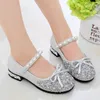 Flache Schuhe Sommer Mädchen Perle Mary Janes Flats Fling Prinzessin Glitter Baby Dance Kinder Sandalen Kinder Hochzeit Gold