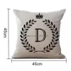 Kudde Case Home Decor AZ Letter Pillowcase Coffee Shop Er Singlesided 26 English Letters Printing Soffa 18inch LINEN DROP LEVERANS G DHD5Y