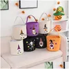 Storage Baskets Halloween Bucket Bag Candy By Basket Party Decoration Barrel Bags Home Children Handbag Pumpkin Vt2426 Drop Delivery Dht4W