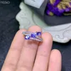 Cluster Rings Party Top Sale Elegant Gift Real and Natural Tanzanite 925 Sterling Silver Fine Jewelry