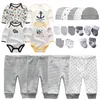 Clothing Sets born Clothes Set Gift 23Pcs lot Bodysuits Pants Hat Gloves Socks Baby Boy Outfits 0 to 3 6 Months Girl Toddler 230531