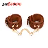 Products SMSPADE Leather Handcuffs BDSM Bondage Fetish Slave Sex Toys For Couples Wrist Cuffs Restraints Kit Erotic Adult Games Sex Shop