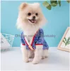 Chien Vêtements Designer Marques De Vêtements Avec Jacquard Lettre Motif Doux Chiens Pull Classique Pet Casual Wear Vêtements Mode Cardigan Dhkxm