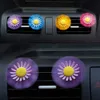 Decorations 2pcsSet Car Perfume Clip Flower Spin Smell Fragrance Rotating Air Vent Freshener Decoration Auto Interior Outlet Accessory Gift 0209 L230523