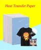Papier 100 arkuszy A4 Sublimacja Papier transferowy ciepła do poliestrowej bawełnianej koszuli Transfer Paper Fabrics Fabrics Mubs Drukowanie