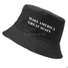 Autre Textile de maison Mode Voyage Chapeau de pêcheur Make America Great Again Lettre Imprimer Seau Trump Election Cap Outdoor Wide Brim Su Dhvyw