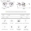 CLLOIO lunettes de soleil sans monture femmes marque de luxe concepteur lunettes de soleil dégradé nuances coupe lentille dames sans cadre métal lunettes L230523
