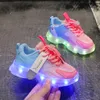 스니커즈 어린이 led 신발 소년 소녀 빛 LED 빛나는 메쉬 통기성 화려한 조명 빛나는 밑창 230530