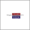 Partido Outros suprimentos para eventos Trump 2024 Broche de eleição presidencial dos EUA Campanha republicana patriótica Emblema de metal Drop Deliver Dhncr
