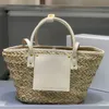 Beach Bag Casual Rattan Shoulder Bags Designer Woven Handbags Summer Beach Bali Straw Bags Wicker Handmade Large Capacity Totes Lady Travel Big Basket Purse